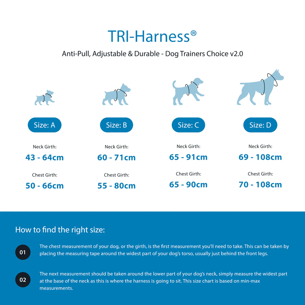 防暴衝H型(專利)－TRI-Harness® / 中型犬以上適用